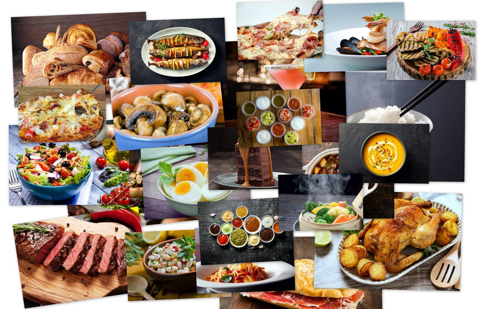 un collage de varias fotos de cocina en la página del recetario de Recetas AdaNai